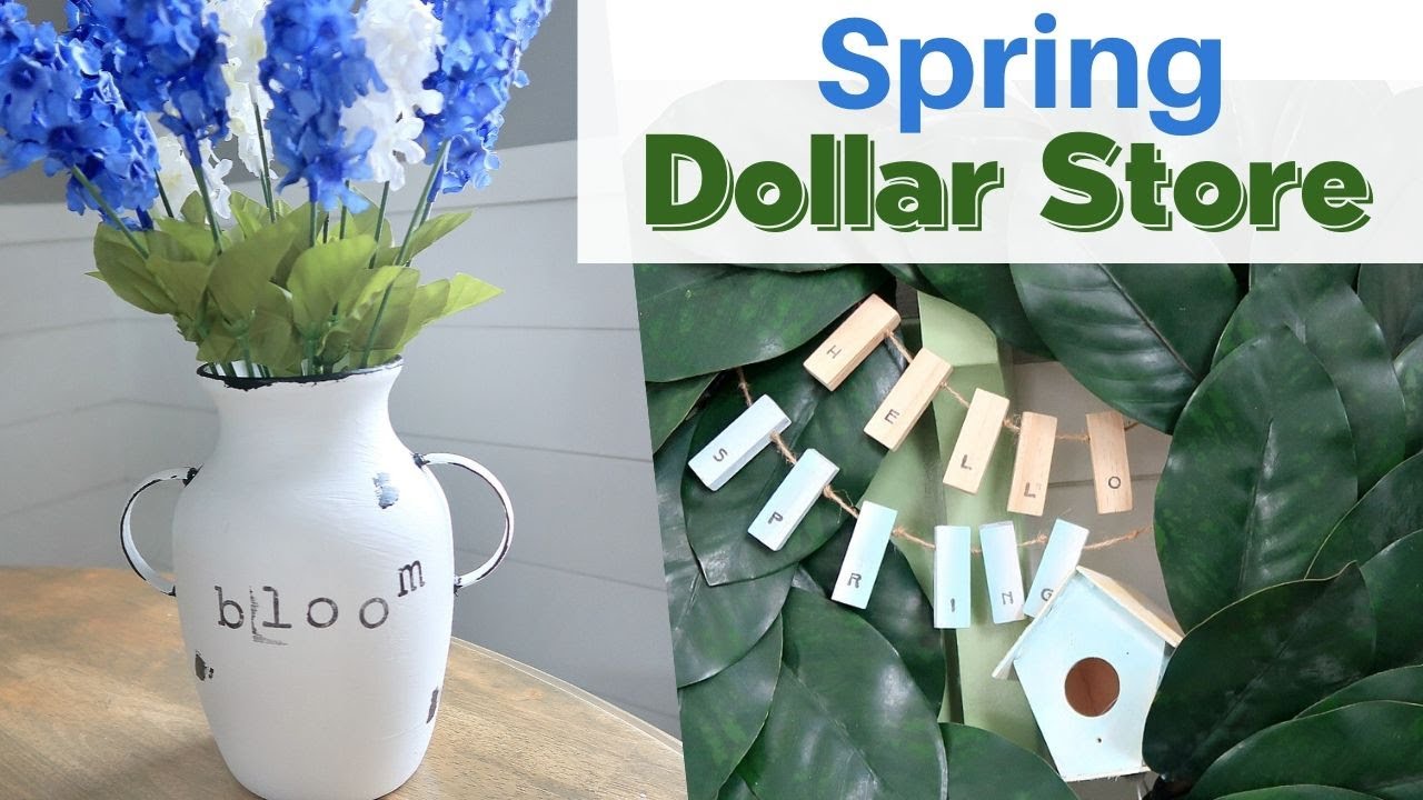 Spring Dollar Tree Enamel Vase & Wreath Decorations YouTube