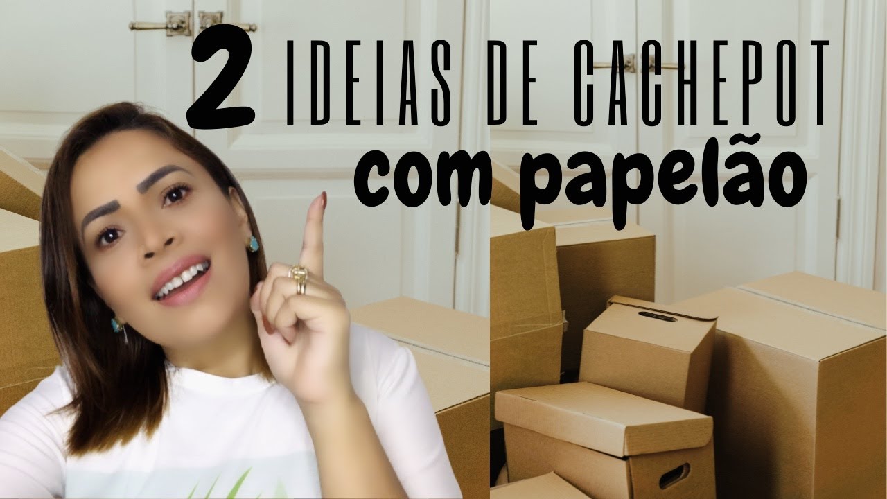 Como fazer um VASO Cachepô de PAPELÃO DIY do lixo ao luxo