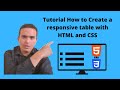 Tutorial responsive table with HTML and CSS