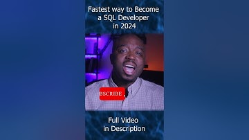 Fastest way to Become a SQL Developer in 2024 short