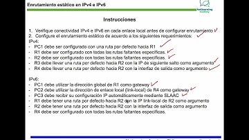 22b. Enrutamiento estático en IPv4 e IPv6