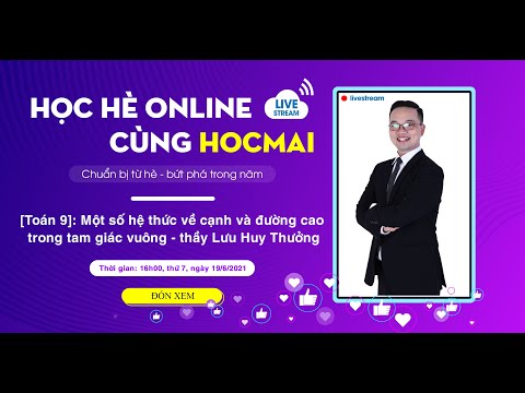 Video ???? LIVESTREAM [HỌC HÈ ONLINE CÙNG HOCMAI] - Toán 9:... - YouTube