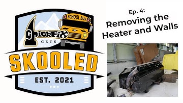 School Bus to Tiny Home Conversion, ep. 4: Removing the Heater and Walls