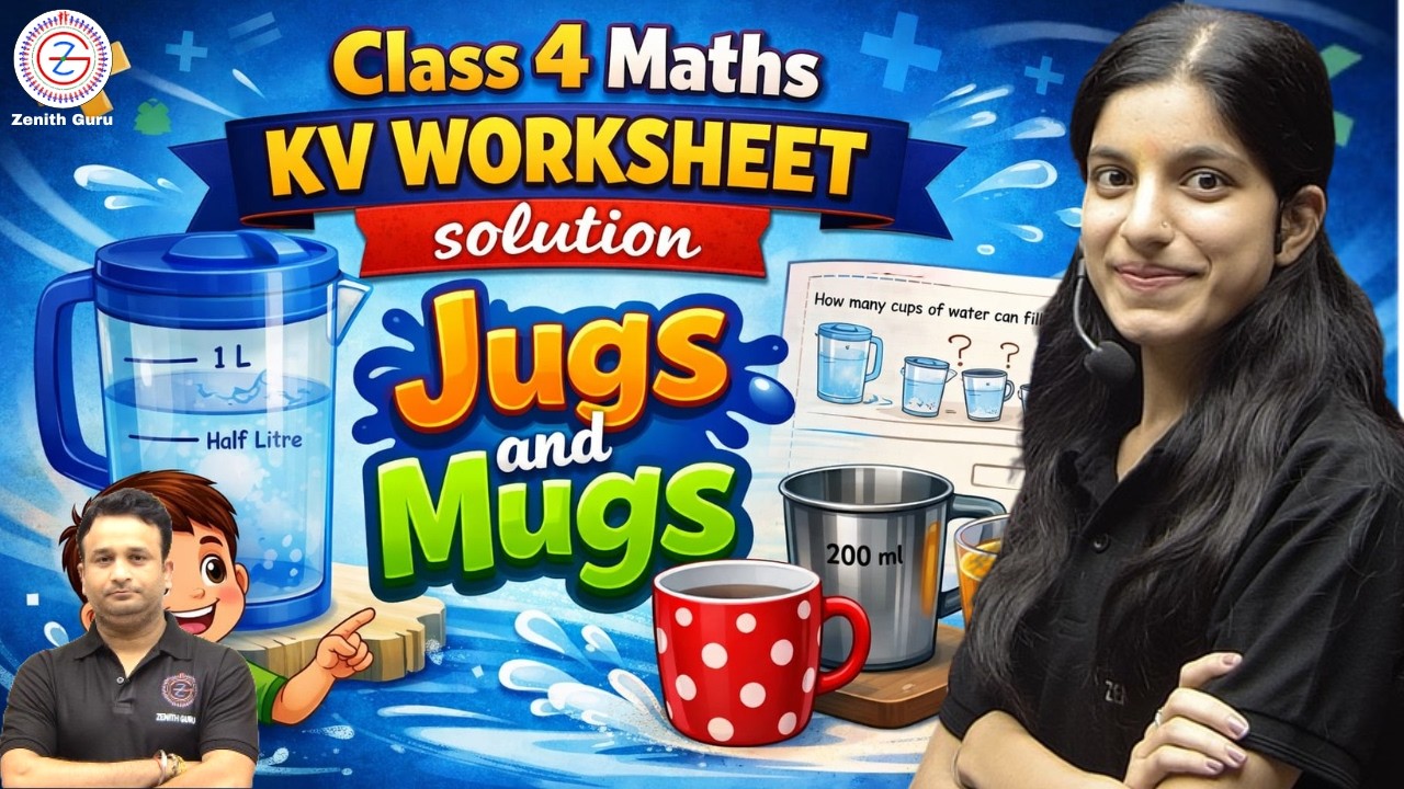 Class 4 Maths KV Worksheet solution | Jugs and Mugs | By Saloni ma'am ...