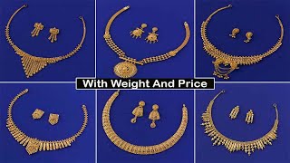 Light Weight Gold Necklace With Earring Designs Below 12 Grams || Shridhi Vlog