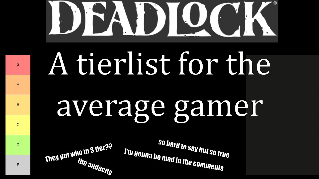 A Deadlock tierlist for the average gamer - YouTube