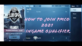 How to join in PMCO 2021 ingame Qualifier #PMCO2021 #pmco