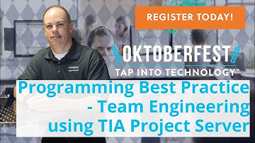 Programming Best Practice - Team Engineering using TIA Project Server | PCC