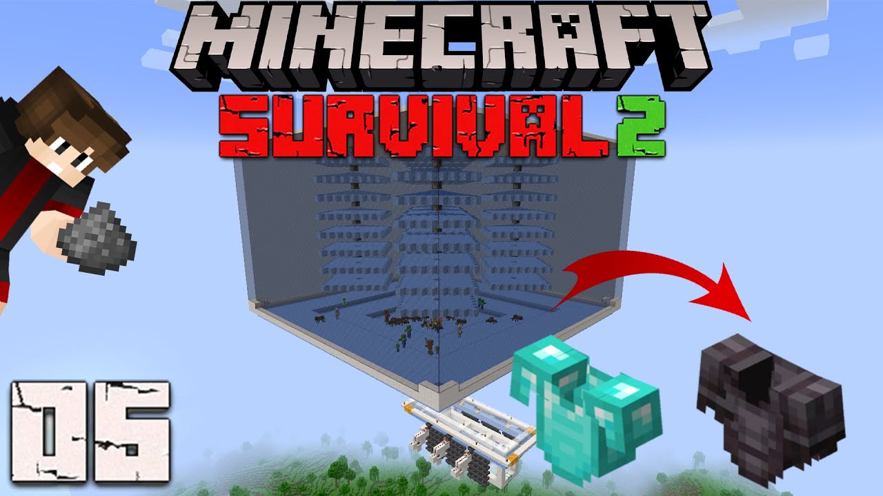 ULTIMATE XP MOB FARMI VE NETHERITE GELİŞİMİ !! / Minecraft Survival S2 B6