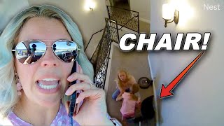 Caught On Security Camera Falling From CHAIR!