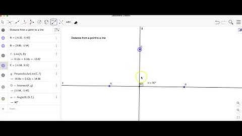 Geogebra: Distance from a point to a line