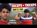 Day 3/60 Bulking Challenge 💪 Biceps & Triceps Home Workout