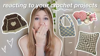 REACTING TO MY SUBSCRIBER’S CROCHET PROJECTS!!