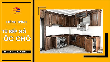 Công trình tủ bếp gỗ Óc Chó chữ L sang trọng, tiện nghi nhà anh Ninh - Thái Bình | NỘI THẤT HPRO