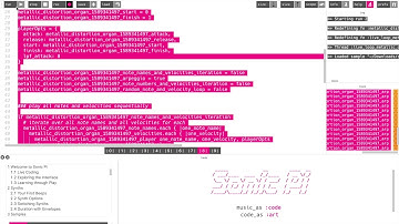synth is to Sonic Pi - no narrative