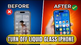How to Turn OFF Liquid Glass on iPhone iOS 26