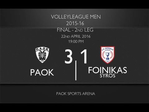 2ος τελικός ΠΑΟΚ - Φοίνικας Σύρου 3-1 (HL) 2015-16