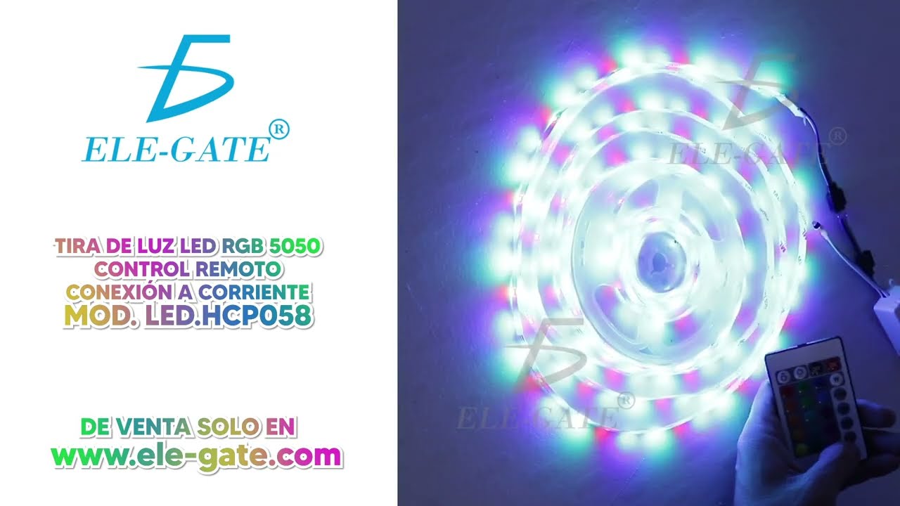 Tira de Luz Led RBG 5050 Con Control de 5 Metro - ELE-GATE