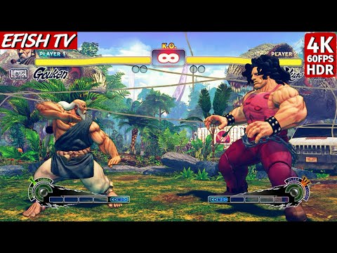 Gouken vs Hugo (Hardest AI) - Ultra Street Fighter IV