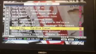 Demo of a starview 7 Standard definition cable box running