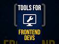 Tools For Frontend Devs #chatgpt #icodetips #coding #codeprep #codingtips #correctcoding #codingbat