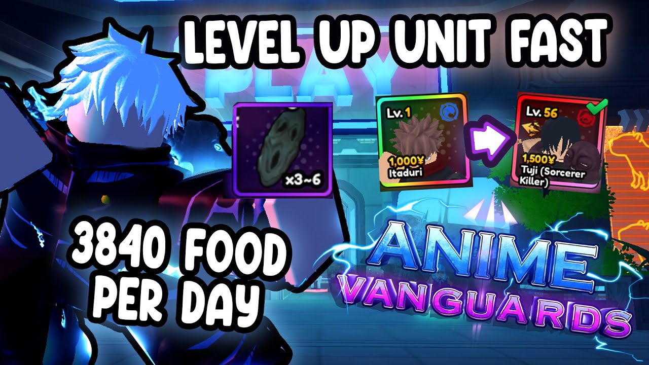 Best Exp Food Farm - 3.840/Day Level Up Unit Fast Anime Vanguard Update 1