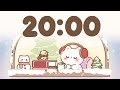 20 Minute Timer 🐱 Christmas lofi timer for study