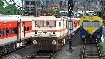 LHB EXPRESS TRAIN OVERTAKE ICF MEMU | BUMPY RAILROAD | TRAIN SIMULATOR | RAILWORKS | NTG GAMING