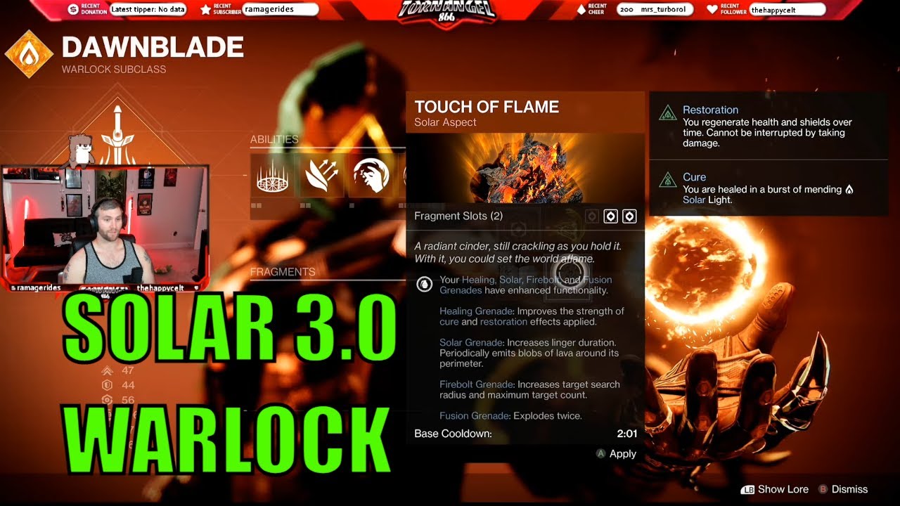 Destiny 2 Season 17 Solar 3.0 Warlock 