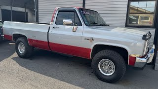 Test Drive 1985 Chevrolet K-10 LWB 4X4 SOLD $14,900 Maple Motors #3286