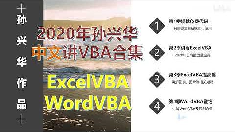 【转自B站孙兴华老师】【VBA视频合集】Word VBA教程 Excel VBA教程  P01 祝大家学习愉快