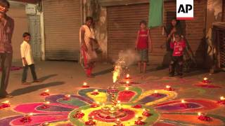 Hindus celebrate Diwali, the festival of lights