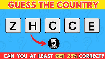 Can You Guess the Country by its Scrambled Name| Country Quiz Game| 5 Letter Country Names