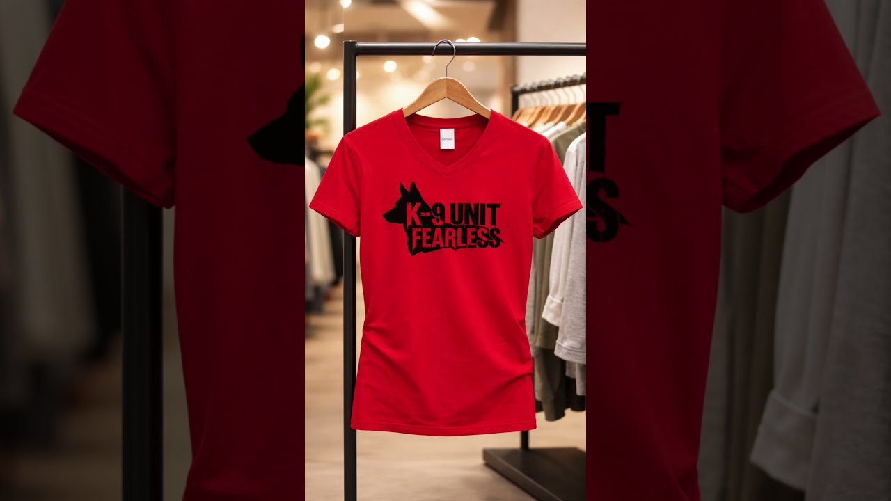 Fearless K9 Lover Shirt 🐕  Perfect Gift for Dog Moms & Police Dog Fans 🇺🇸