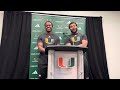 Rueben Bain Jr and Akheem Mesidor talk about the Miami Hurricanes win over Notre Dame