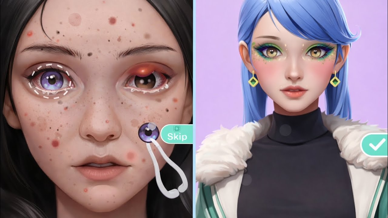How is the best beautiful....?? | 3D animation makeup | clean the face ...