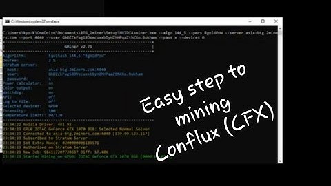 GPU mining Conflux(CFX) on Woolypooly | Easy step to mining GPU Nvidia