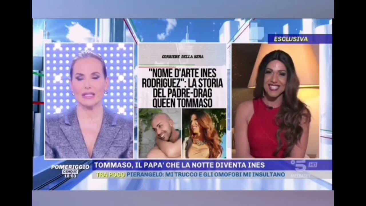 INES RODRIGUEZ OSPITE A "POMERIGGIO5" MEDIASET