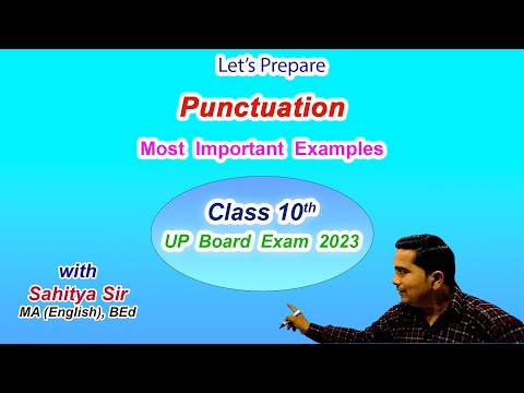Punctuation examples UP Board Class 10th by Sahitya Sir #english #grammar #upboard #10th