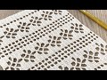 The most and very easy crochet shawl scarf blouse runner curtain pattern tutorial