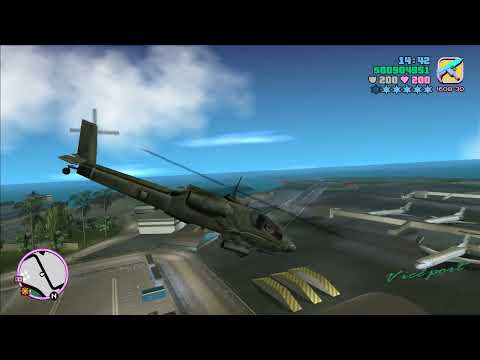 GTA Vice City Hunter Helicopter Rampage + Six Star Wanted Level Escaped