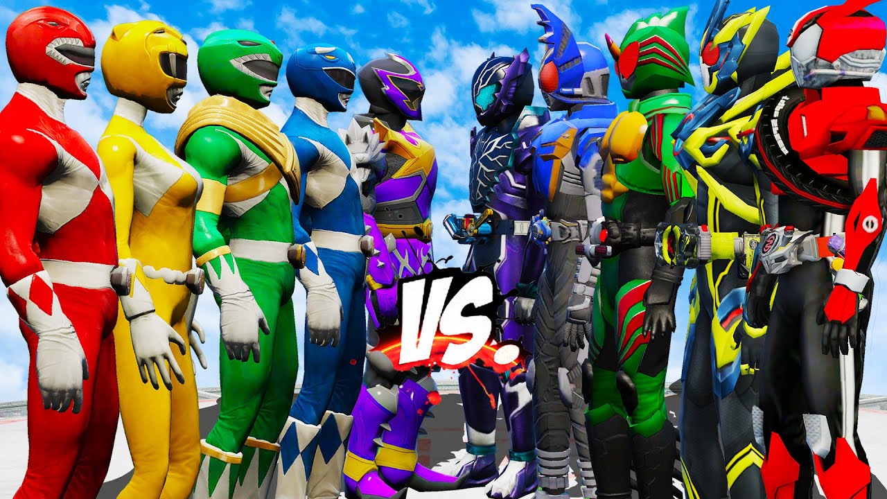 MIGHTY MORPHIN POWER RANGERS VS TEAM KAMEN RIDER - EPIC SUPERHEROES WAR ...