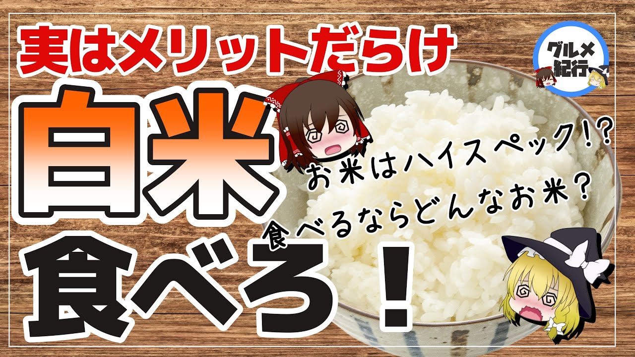 【ゆっくり解説】ご飯は敵じゃない！白米の健康的な食べ方について！