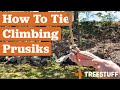 How to tie tree climbing prusiks  treestuff