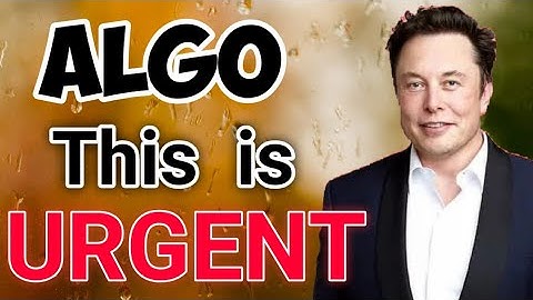 Algorand This is Urgent News! || Algorand Price Prediction || Algorand Today Update!