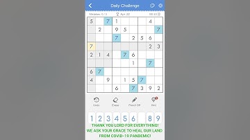 22 APR 2020 - SUDOKU DAILY CHALLENGE