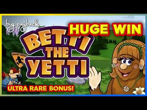 ULTRA RARE BONUS on Betti the Yetti Slots! HUGE WIN!