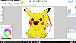 how to make zombie pikachu Paint.Net