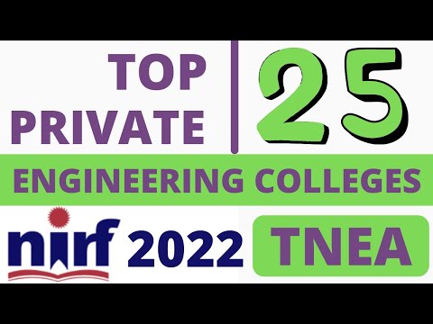 TOP 25 PRIVATE  ENGINEERING COLLEGES IN TAMILNADU | NIRF RANKING | TNEA 2022