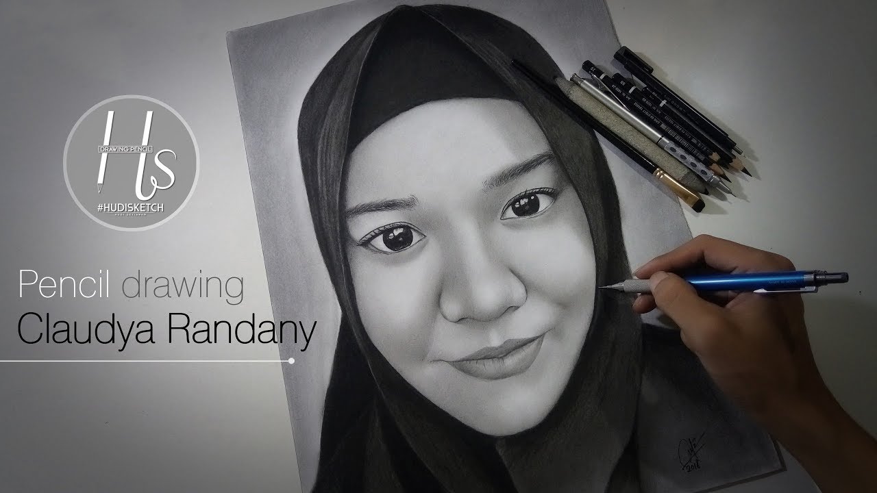 Sketsa Wajah Gadis Berhijab Time Lapse Youtube